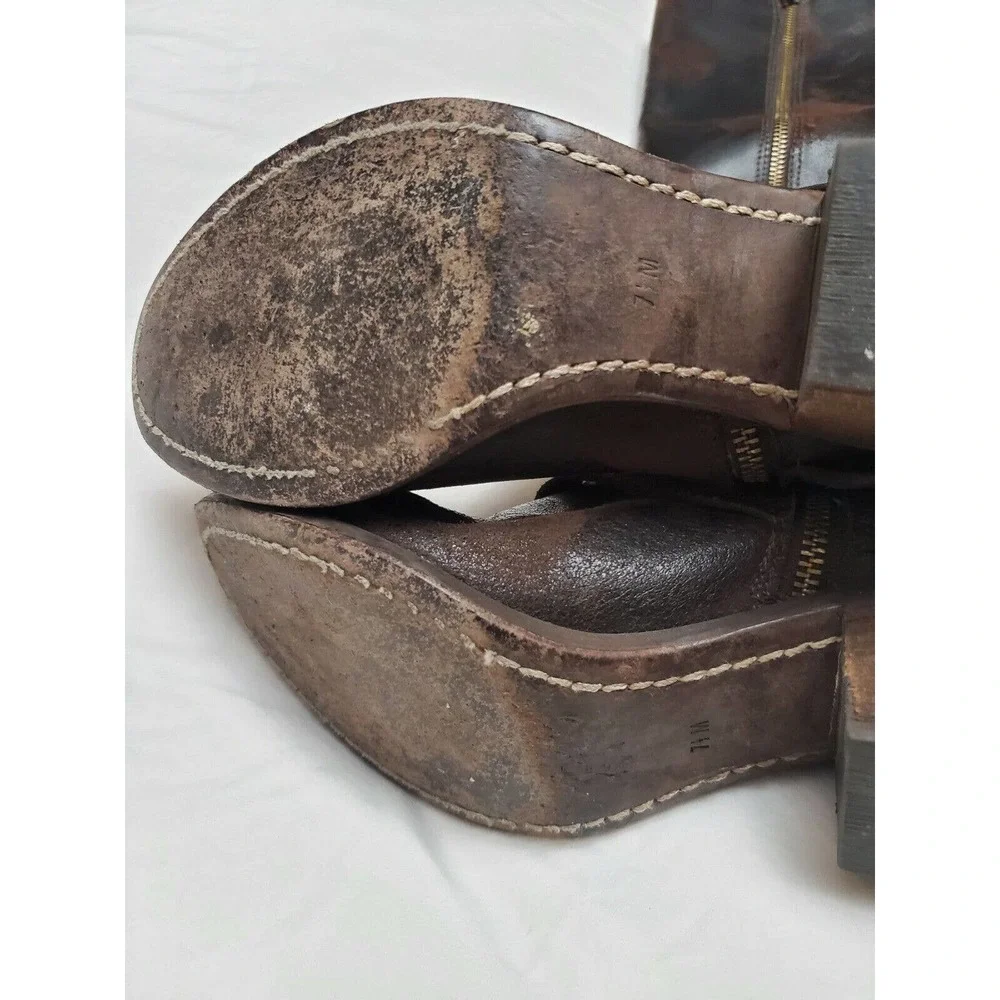 Donald J Pliner Women's Brown Suede Tall Riding Boots Size 7.5 M With Buckles